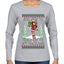 Hold My Package, Ugly Christmas Sweater Womens Graphic Long Sleeve T-Shirt
