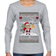 Redacted Naughty List Access Denied, Ugly Christmas Sweater Womens Graphic Long Sleeve T-Shirt