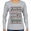 Naughty Nice 6 7 Checklist, Ugly Christmas Sweater Womens Graphic Long Sleeve T-Shirt