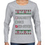 Naughty Nice 6 7 Checklist, Ugly Christmas Sweater Womens Graphic Long Sleeve T-Shirt