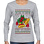 I Like To Ride His Sleigh, Ugly Christmas Sweater Womens Graphic Long Sleeve T-Shirt