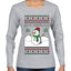 Snowman, Ugly Christmas Sweater Womens Graphic Long Sleeve T-Shirt