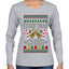 Christmas Cheer, Ugly Christmas Sweater Womens Graphic Long Sleeve T-Shirt