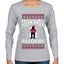 Fresh Snow Records Hip Hop Parody, Ugly Christmas Sweater Womens Graphic Long Sleeve T-Shirt