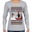 Aura Farming Through The Snow Meme, Ugly Christmas Sweater Womens Graphic Long Sleeve T-Shirt