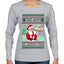 Ask Your Mom About My North Pole Naughty Santa, Ugly Christmas Sweater Womens Graphic Long Sleeve T-Shirt