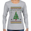 Deck The Halls With Guns & Ammo Fa La La La La, Ugly Christmas Sweater Womens Graphic Long Sleeve T-Shirt