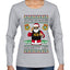 You're On Santa's Naughty List ICE Agent, Ugly Christmas Sweater Womens Graphic Long Sleeve T-Shirt