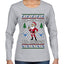 Skinny Santa Ho Ho Ho Ho-Zempic Weight Loss Shot, Ugly Christmas Sweater Womens Graphic Long Sleeve T-Shirt