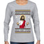 Disappointments All Of You Jesus, Ugly Christmas Sweater Womens Graphic Long Sleeve T-Shirt