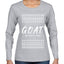G.O.A.T. God Over All Things, Ugly Christmas Sweater Womens Graphic Long Sleeve T-Shirt