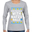 Deck The Halls With Matzo Balls Hanukkah, Ugly Christmas Sweater Womens Graphic Long Sleeve T-Shirt