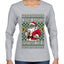 I Saw Santa Splitting The G, Ugly Christmas Sweater Womens Graphic Long Sleeve T-Shirt