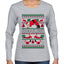 Namasleigh, Namaste Yoga Santa Claus, Ugly Christmas Sweater Womens Graphic Long Sleeve T-Shirt