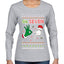 6 7 Christmas Hands, Ugly Christmas Sweater Womens Graphic Long Sleeve T-Shirt