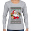 Buon Natale, Italian Santa Claus, Funny, Italian American Humor, Ugly Christmas Sweater Womens Graphic Long Sleeve T-Shirt