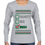 Naughty Nice, Irish, Irish Christmas, Ugly Christmas Sweater Womens Graphic Long Sleeve T-Shirt