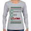 Naughty Nice, Latino, Latin American Humor Christmas Design, Ugly Christmas Sweater Womens Graphic Long Sleeve T-Shirt