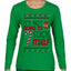 It's Not Going to Suck Itself Funny Candy Cane Ugly Christmas Sweater Womens Graphic Long Sleeve T-Shirt