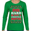 Die Hard is Not a Christmas Movie Classic, McClane Hans Nakatomi Plaza Xmas Party Holiday Movies Ugly Christmas Sweater Womens Graphic Long Sleeve T-Shirt