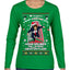Not Christmas Until Hans Gruber Falls From Nakatomi Ugly Christmas Sweater Womens Graphic Long Sleeve T-Shirt