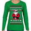 Santa Is Him Funny Gen Z Viral Meme Shades Slang Ugly Christmas Sweater Womens Graphic Long Sleeve T-Shirt