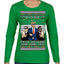 Doge F Around and Find Out Donald Trump Elon Vivek MAGA Ugly Christmas Sweater Womens Graphic Long Sleeve T-Shirt