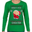 Ugly Ass Sweater Funny Santa Claus Butt Xmas Ugly Christmas Sweater Womens Graphic Long Sleeve T-Shirt