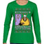 Holiday Armadillo Part Jewish TV Show Ugly Christmas Sweater Womens Graphic Long Sleeve T-Shirt