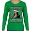 This Is My Ugly Sweater Funny Santa Kamala Harris Ugly Christmas Sweater Womens Graphic Long Sleeve T-Shirt