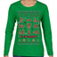 Tis' The Season To Be Naughty Unisex Ugly Christmas Sweater Womens Graphic Long Sleeve T-Shirt