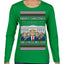 Merry Christmas and a MAGA New Year 2025 Ugly Christmas Sweater Womens Graphic Long Sleeve T-Shirt