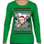 All I Want for Christmas are Sharks With Frickin Laser Beams Attached to their Heads Funny 90s 00s Comedy Movie Ugly Christmas Sweater Womens Graphic Long Sleeve T-Shirt