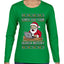 Santa Saw Your Search History, Funny Internet Humor, Ugly Christmas Sweater Womens Graphic Long Sleeve T-Shirt