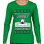 Have a Holly Jawlly Christmas, Cute Shark, Ugly Christmas Sweater Womens Graphic Long Sleeve T-Shirt