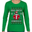 Big Nick Energy, Funny Humor, Ugly Christmas Sweater Womens Graphic Long Sleeve T-Shirt