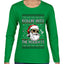 Rollin' Into The Holidays Christmas Sweater, Ugly Christmas Sweater Womens Graphic Long Sleeve T-Shirt