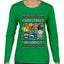 Christmas Brainrot, Ugly Christmas Sweater Womens Graphic Long Sleeve T-Shirt