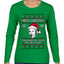 Thought I'd Wear My Best Suit Ed Gein, Ugly Christmas Sweater Womens Graphic Long Sleeve T-Shirt