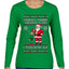 When I Think About You I Touch My Elf, Ugly Christmas Sweater Womens Graphic Long Sleeve T-Shirt