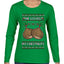 He Loves my Chestnuts, Ugly Christmas Sweater Womens Graphic Long Sleeve T-Shirt