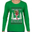 Hold My Package, Ugly Christmas Sweater Womens Graphic Long Sleeve T-Shirt