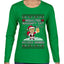 Redacted Naughty List Access Denied, Ugly Christmas Sweater Womens Graphic Long Sleeve T-Shirt