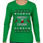 Merry Drunk, Ugly Christmas Sweater Womens Graphic Long Sleeve T-Shirt