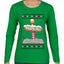 North Pole, Ugly Christmas Sweater Womens Graphic Long Sleeve T-Shirt