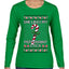 She Likes My Peppermint Stick, Ugly Christmas Sweater Womens Graphic Long Sleeve T-Shirt