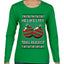 He Likes My Big Bulbs, Ugly Christmas Sweater Womens Graphic Long Sleeve T-Shirt