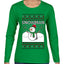 Snowman, Ugly Christmas Sweater Womens Graphic Long Sleeve T-Shirt