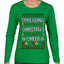 Spreading Christmas Cheer, Ugly Christmas Sweater Womens Graphic Long Sleeve T-Shirt
