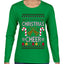 Christmas Cheer, Ugly Christmas Sweater Womens Graphic Long Sleeve T-Shirt